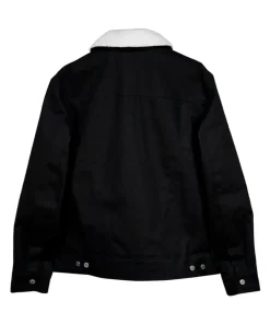Black Denim Shearling Jacket