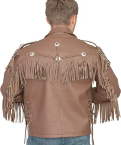 Brown Fringe Leather Jacket