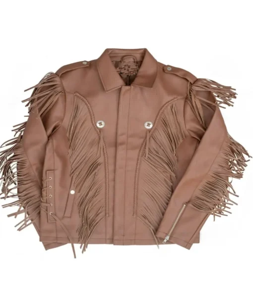 Brown Leather Fringe Jacket