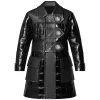LV Mixed Stud Button Leather Coat