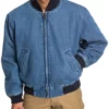 Men Denim Bomber Jacket