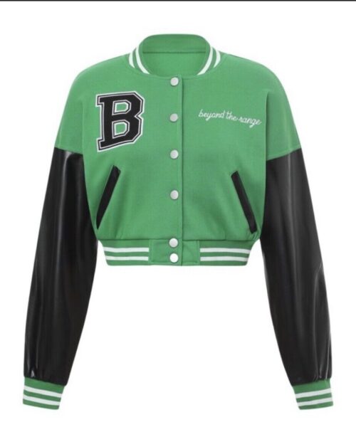 Womens Green Varsity Jacket
