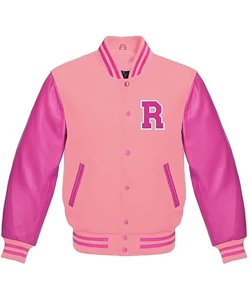Womens Pink Varsity Jacket