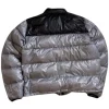 Men Black and Silver Puffer Jacket