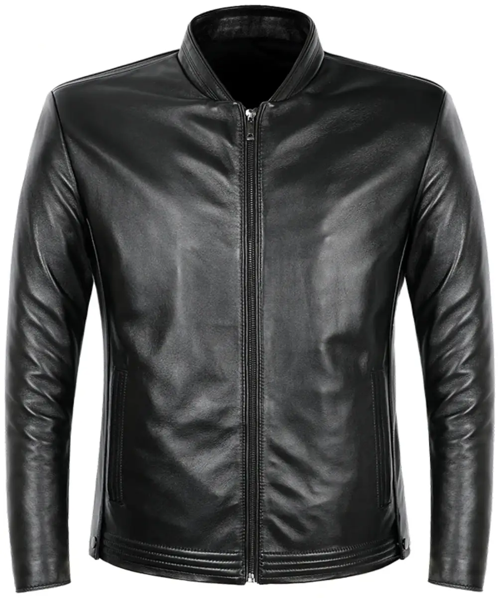 Men and Women Black Zipper Leather Jacket Jacketars