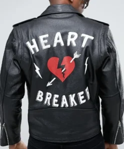 Motorcycle Heart Breaker Black Leather Jacket