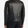 Unisex Zip-Up Black Leather Jacket