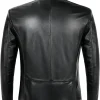 unisex Black Zipper Leather Jacket