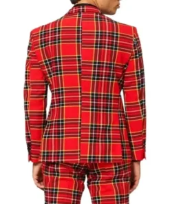 Christmas Red Plaid Suit