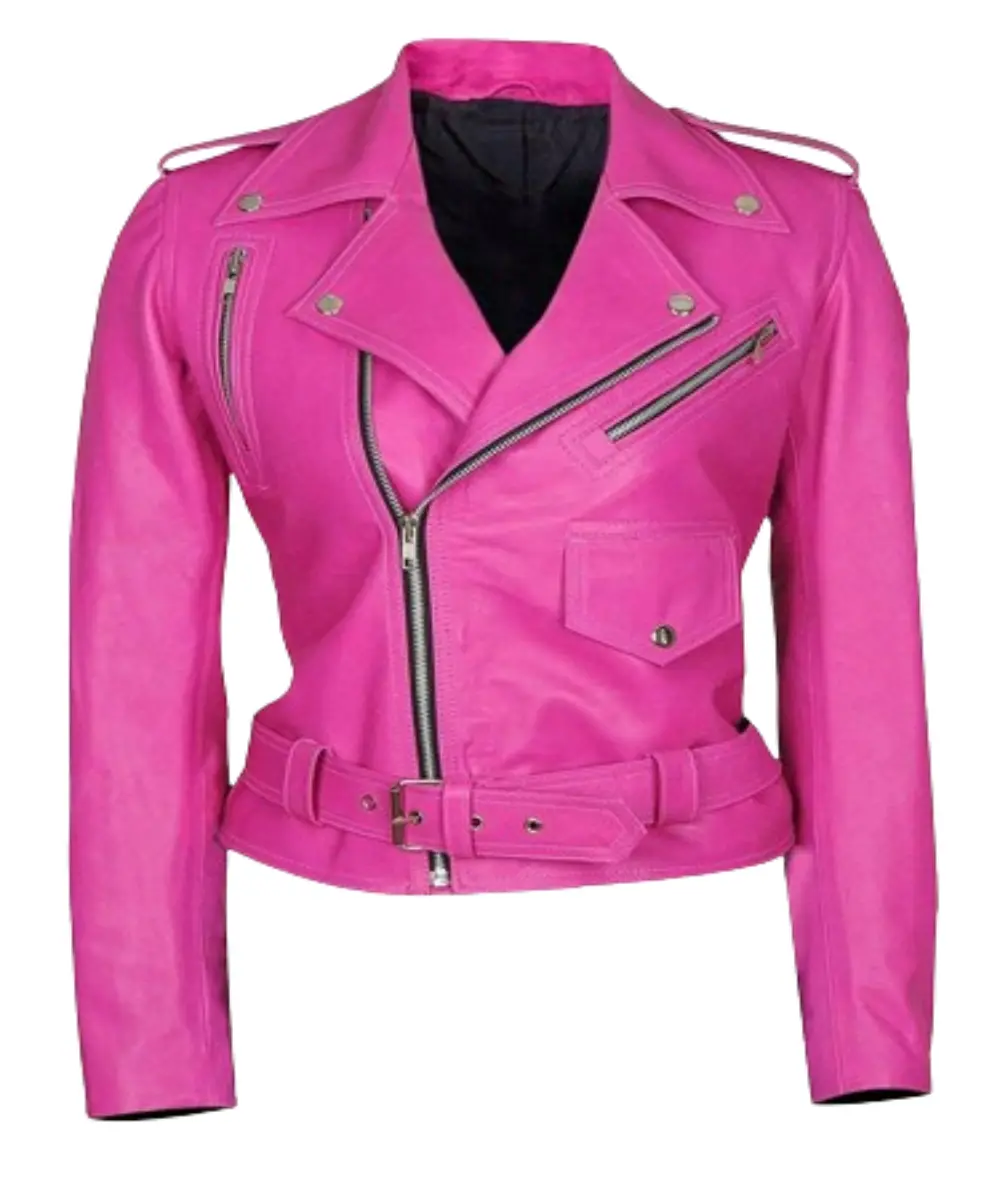 Hot Pink Leather Jacket | Women Hot Pink Jacket - Jacketars