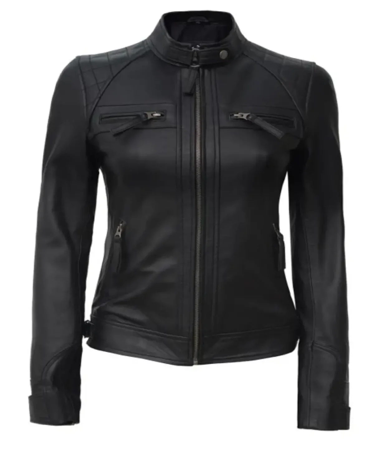 Womens Leather Petite Leather Motorcycle Jackets Petite Faux