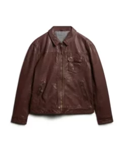 70’s Cracked Pattern Leather Jacket
