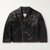 Black Distressed Leather Jacket