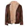 Brown Sheepskin Leather Shearling Jacket