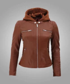 Detachable Cafe Racer Leather Jacket