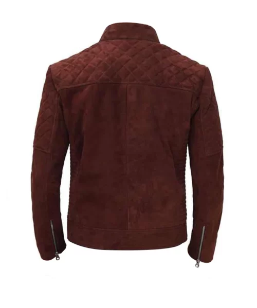 Men Brown Suede Bomber Jacket