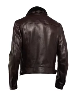 Men Fur Biker Leather Jacket