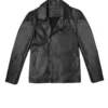 Men Racer Black Leather Jacket