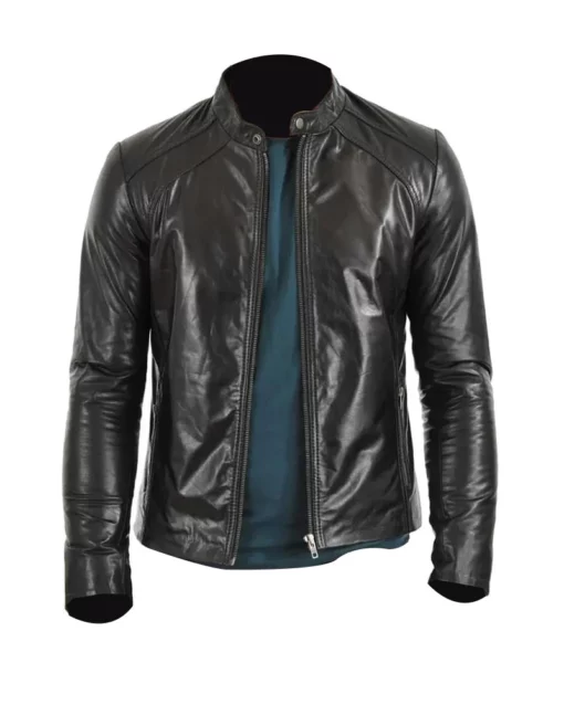 Men Stylish Black Leather Jacket