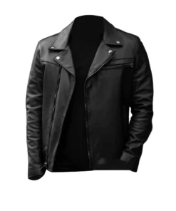 Men’s Authentic Black Motorcycle Jacket
