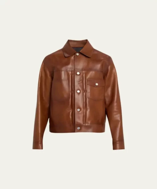 Men's Leather Trucker Jacket