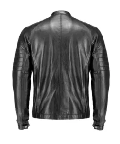 Mens Racer Black Leather Jacket