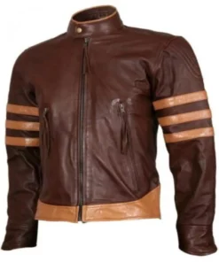 Men’s Tan Distressed Leather Jacket