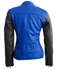 Women Quilted Faux Leather Jacket
