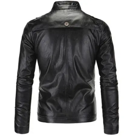 Women Slim Fit Black Leather Jacket