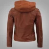 Womens Detachable Racer Leather Jacket