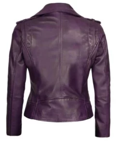 Women’s Purple Biker Jacket
