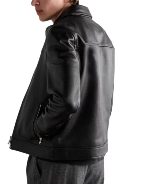 Full-Grains Leather Coach Jacket