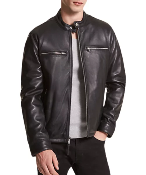 Men Brown Moto Jacket