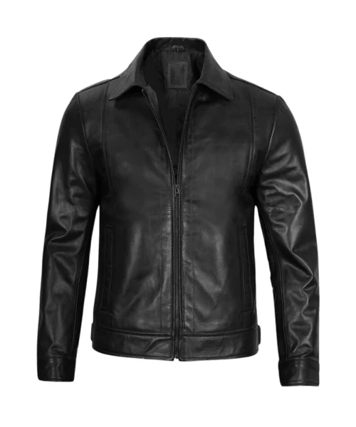 Mens Black Leather Jacket