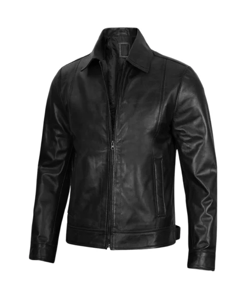 Men's Black Leather Jacket