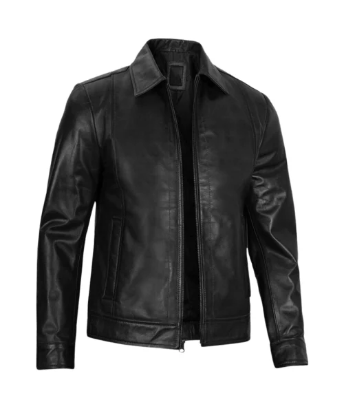 Men's Black Leather Jacket'