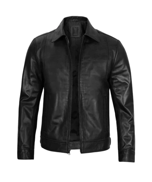 Men's Black Leather Jacket's