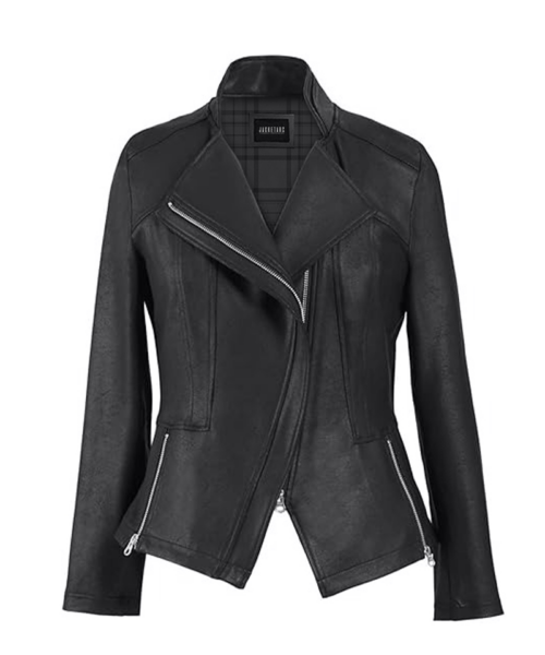 Womens Liquid Leather Signature Jacket
