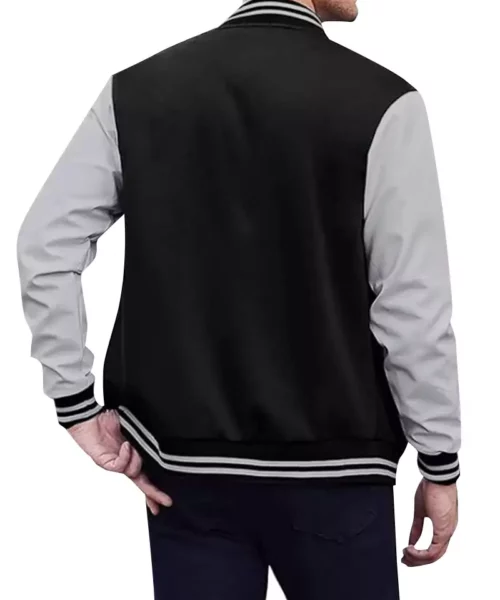 Black And Grey Varsity Jacket