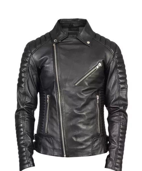 Armand Black Leather Biker Jacket