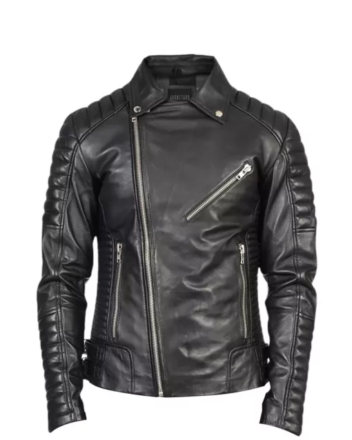 Armand Black Leather Biker Jacket