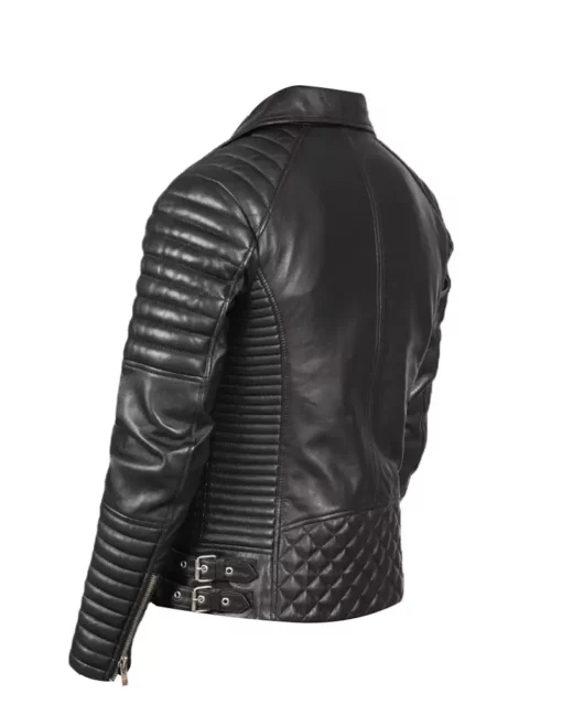 Armand Black Leather Biker Jacket