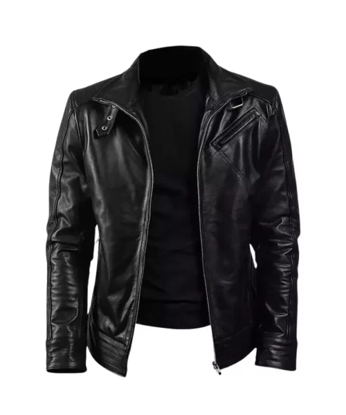 Legacy Black Leather Motorcycle Jacket