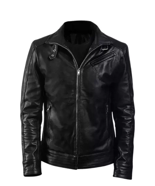 Legacy Black Leather Motorcycle Jacket
