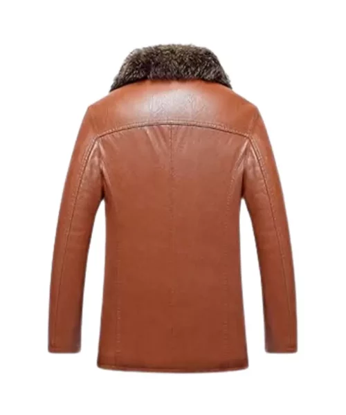 Wool Liner Fur Collar Winter Leather Sheepskin Coat