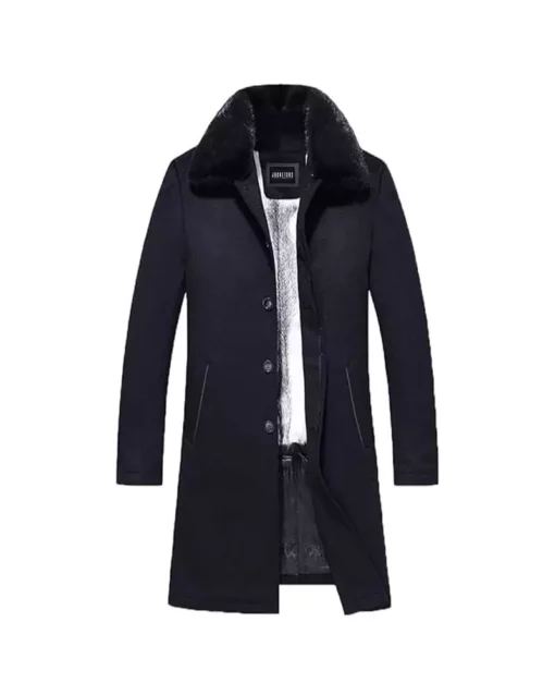 Elite Cross Mink Genuine Leather Fur Coat For Men