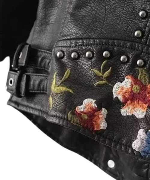 Women’s Floral Leather Jacket