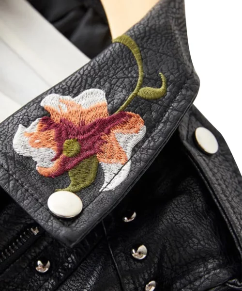 Women's Floral Leather Jacket