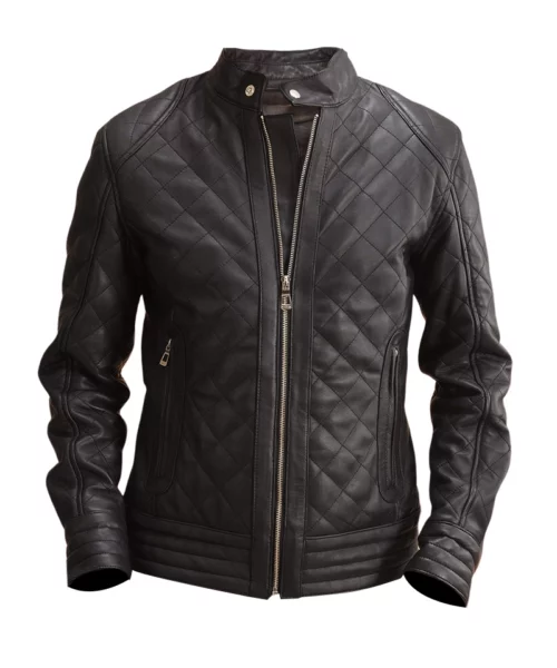 Men's Quilted Leather Jacket