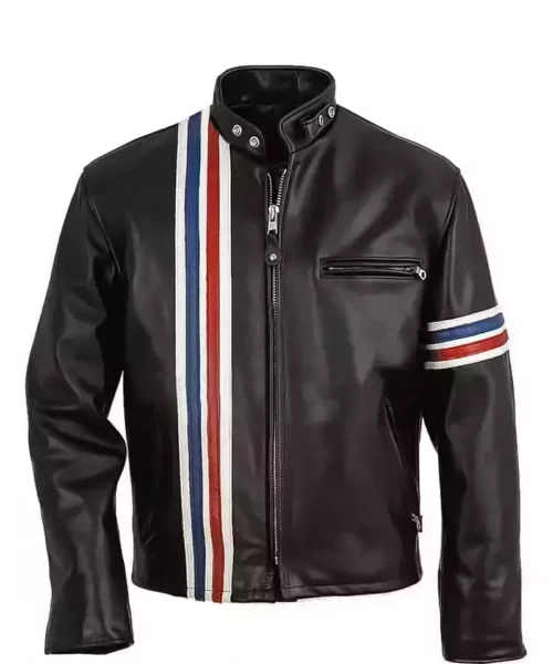 American Flag Leather Motorcycle Jacket